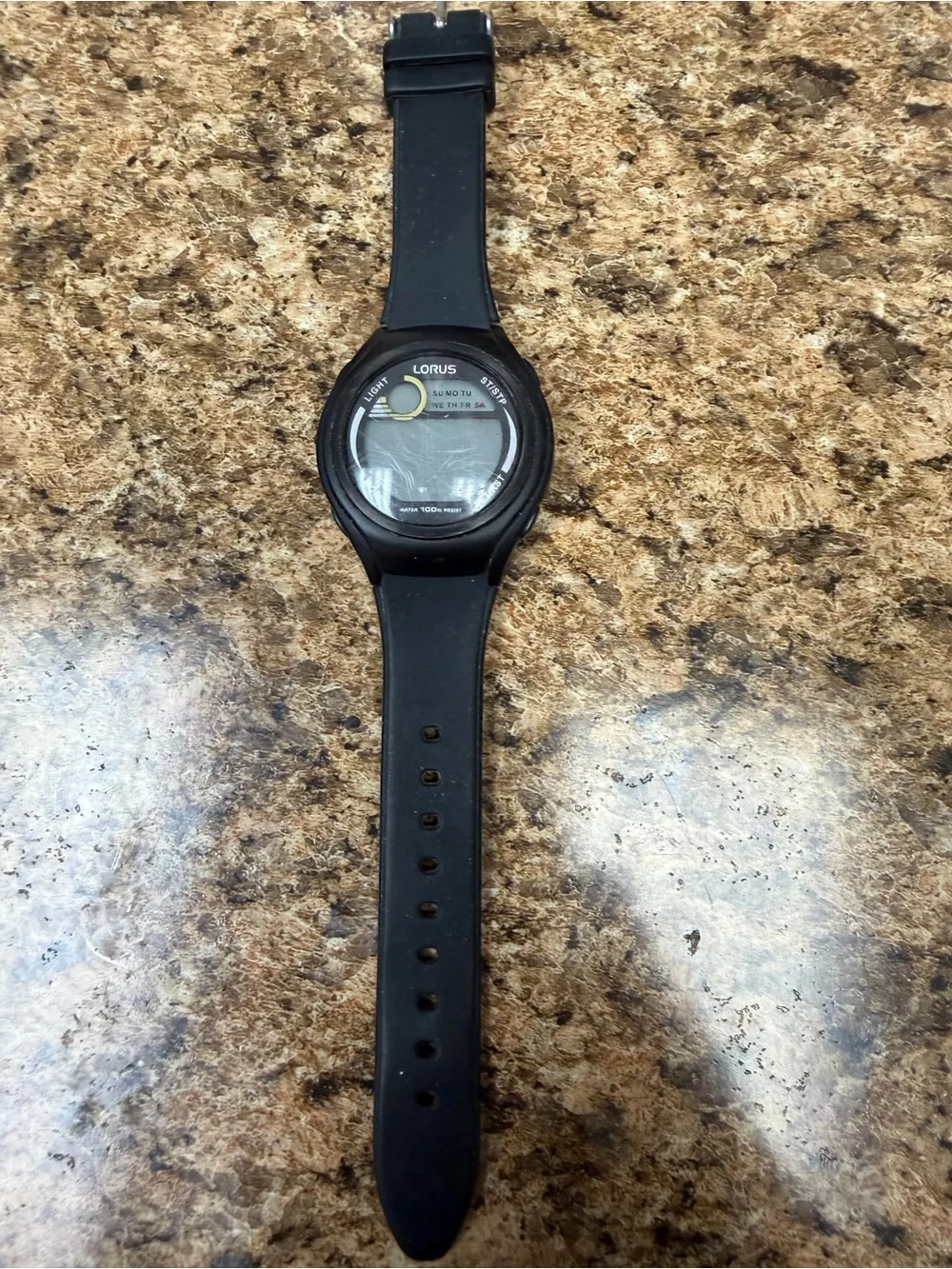 Lorus Z009-X019 Digital Sports Watch 100M Black Alarm Chronograph Retro